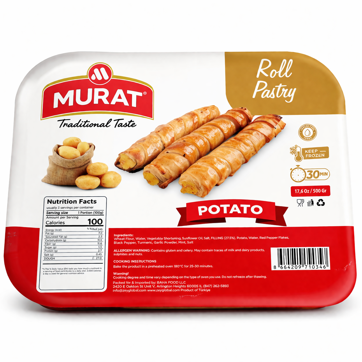 MURAT ROLL PASTRY POTATO 500GR