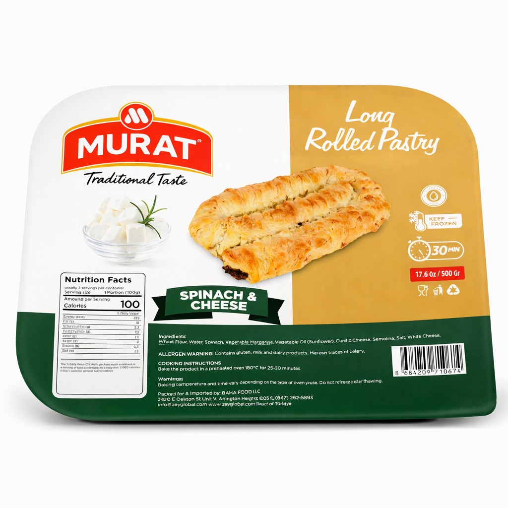 MURAT LONG ROLLED PASTRY SPINACH AND CHEESE 500GR