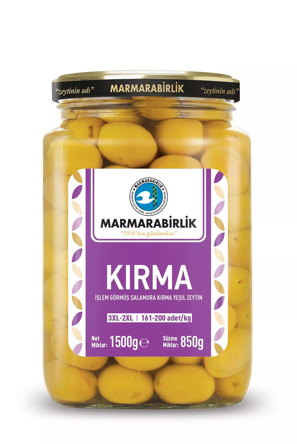 MARMARABIRLIK KIRMA YESIL ZEYTIN 1500GR