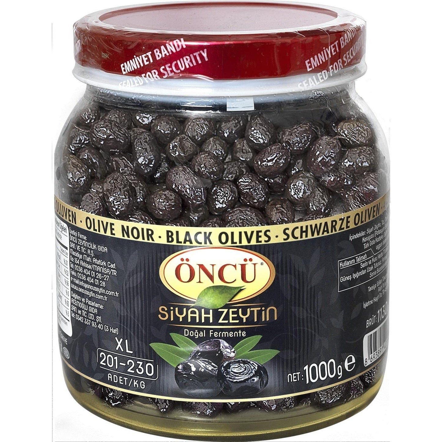 ONCU DOGAL SIYAH ZEYTIN XL-L 1000GR