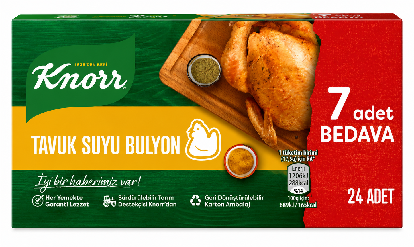 KNORR TAVUK SUYU BULYON 24 ADET