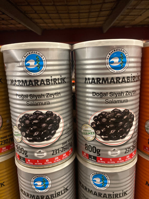 Marmarabirlik Natural Black Olive Size L 800g