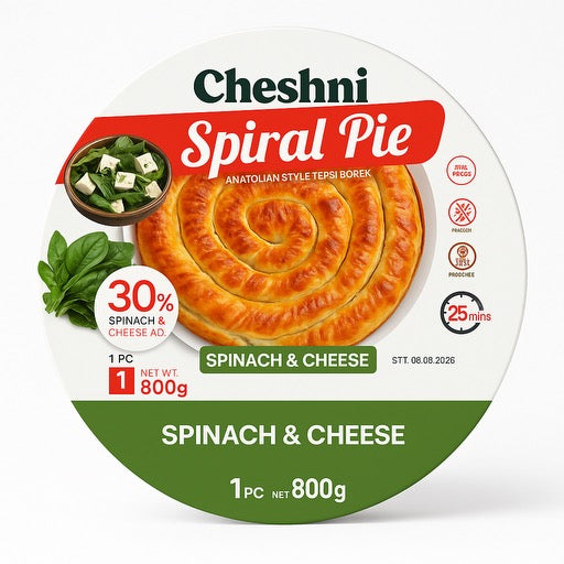 CHESHNI SPIRAL PIE SPINACH AND CHEESE 800GR