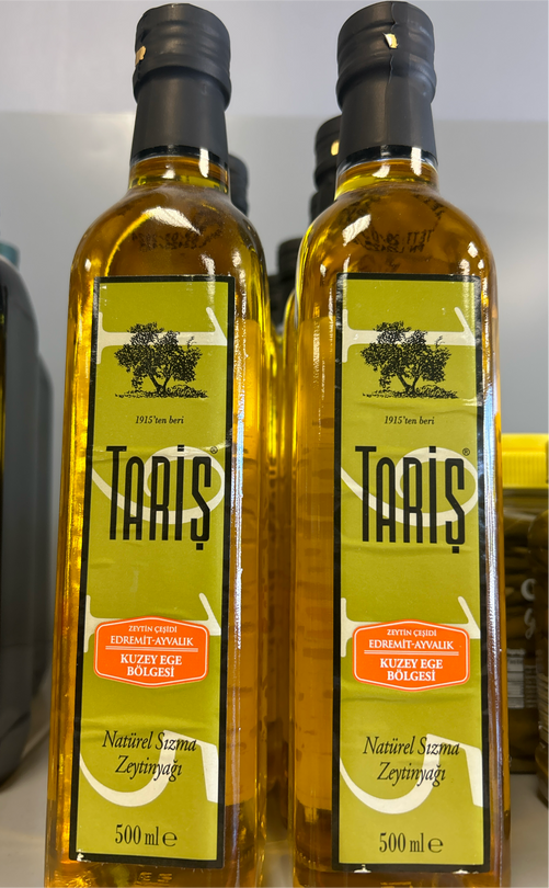 Taris Natural Virgin Olive Oil 500Ml (Erdemit)