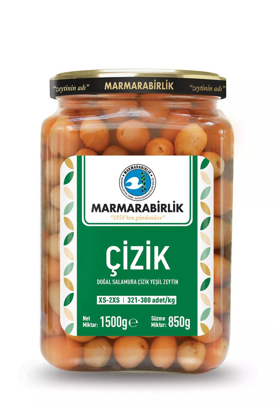 MARMARABIRLIK CIZIK YESIL ZEYTIN 1500GR