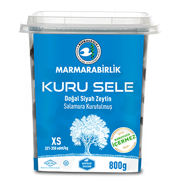 MARMARABIRLIK KURU SELE SIYAH ZEYTIN XS 800GR