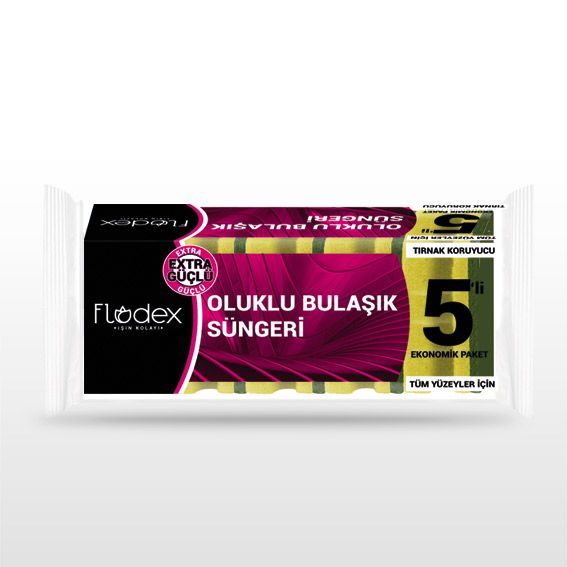 FLODEX OLUKLU BULASIK SUNGERI 5LI