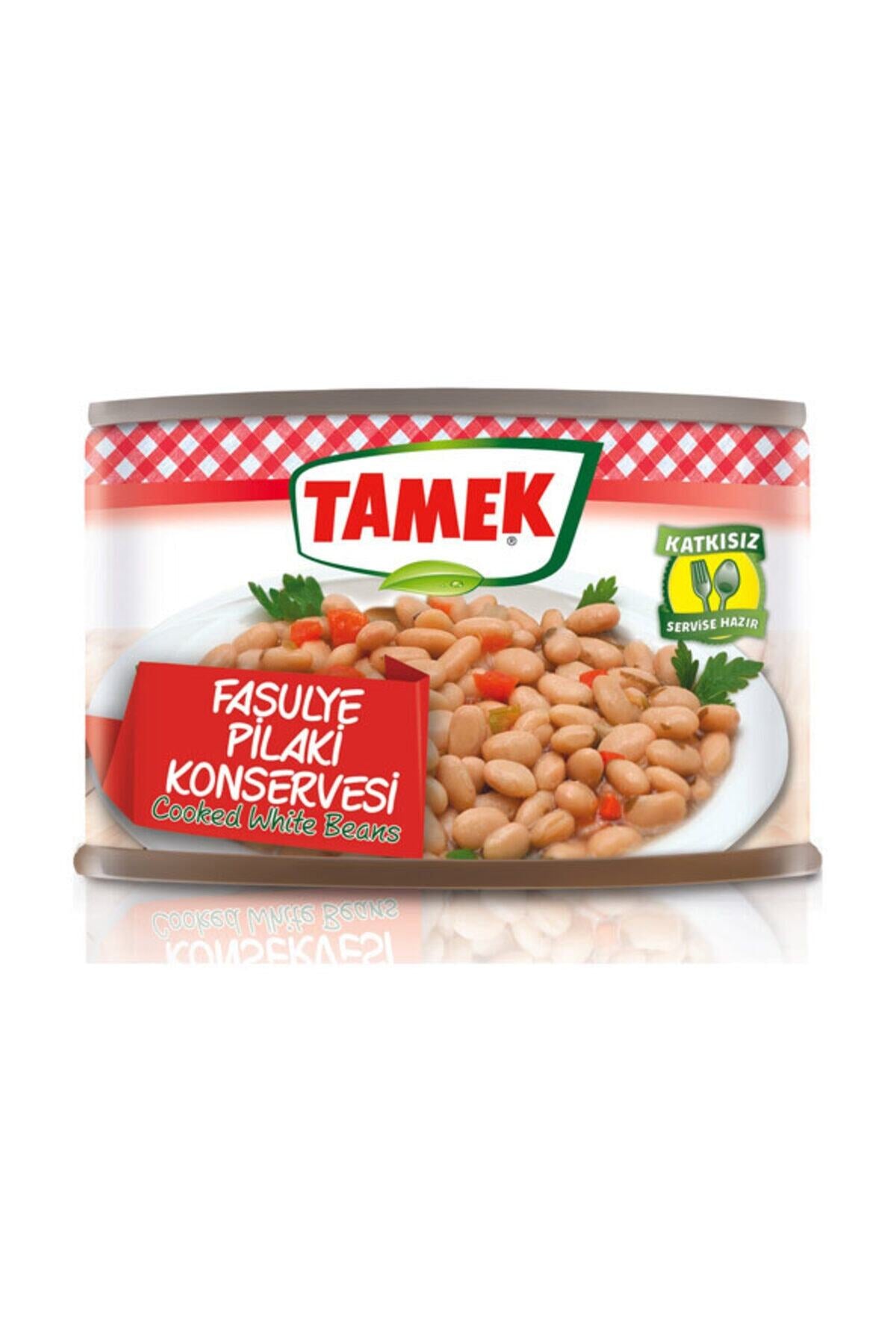 Tamek Cooked White Beans Can 14.1 Oz (400 Gr)