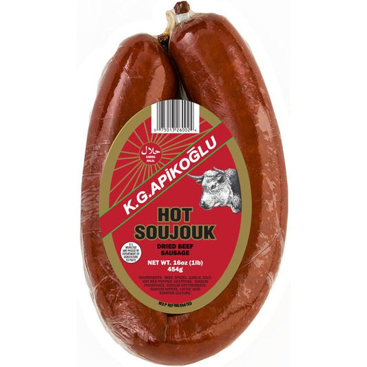 K.G.Apikoglu Hot Soujouk 454gr
