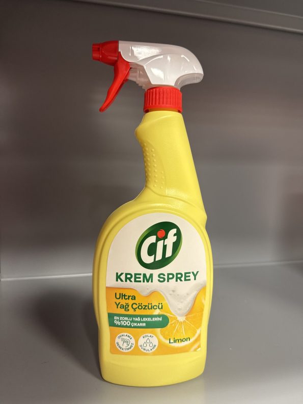 Cif Ultra Yağ Çözücü Krem Sprey Limon