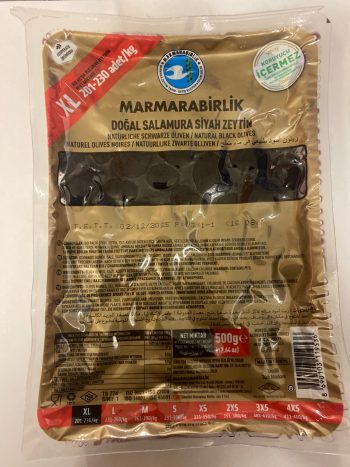 Marmarabirlik Natural Black Olives (XL) 500g