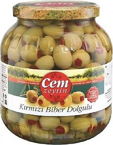 CEM BIBER DOLGULU YESIL ZEYTIN 1700 GR