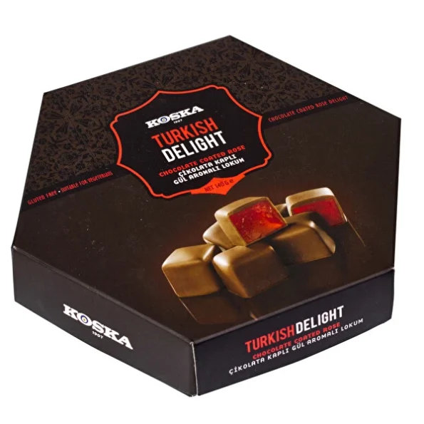 Koska Gul Aromali Cikolata Kapli Lokum 140 Gr.