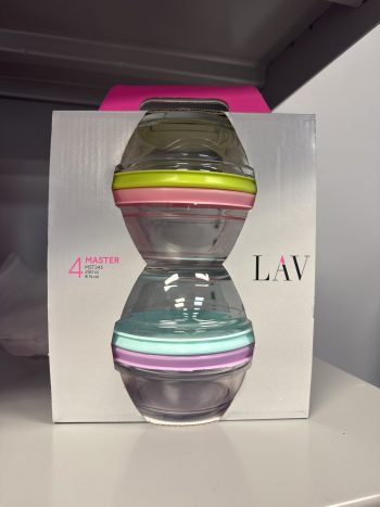 Master Lav Glass Containers with Lids (Set of 4)