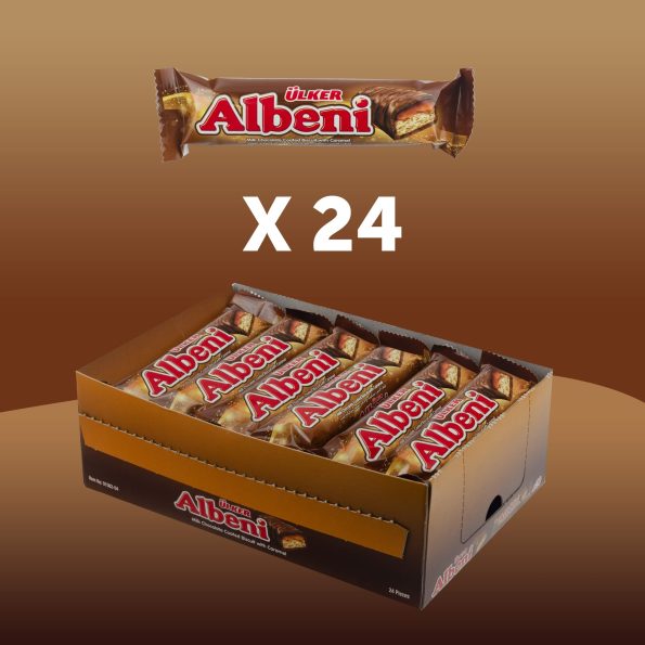 Albeni Milk Chocolate Coated Caramel and Biscuit Box